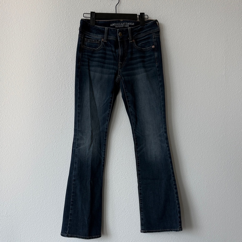 American Eagle Outfitters Dark Blue Kick Boot Cut Jeans